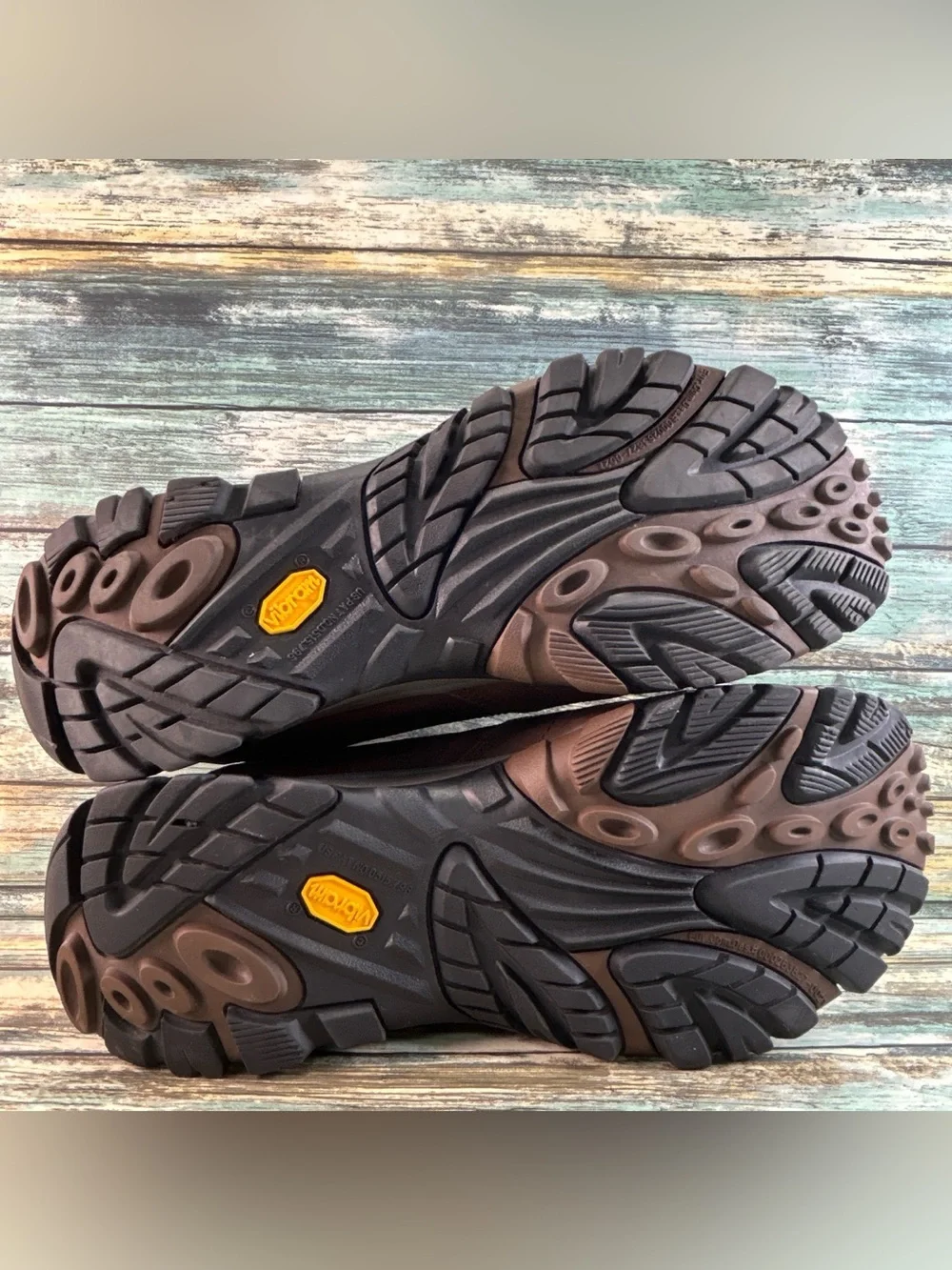 Merrell Moab Adventure Moc Hiking Shoe Mens 13 Brown Leather Vibram Sole Casual